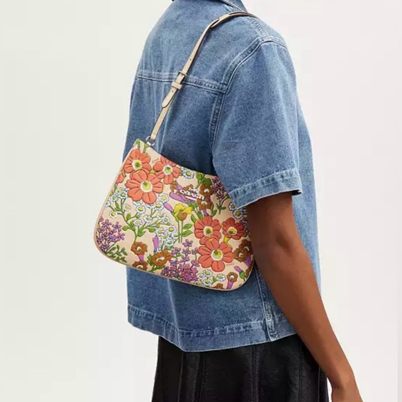 Penelope Shoulder Bag With Floral Print - Picture 6 of 6